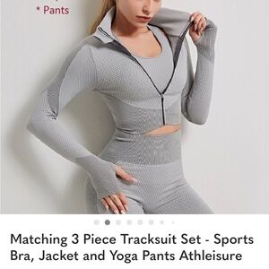 Gray Textured Activewear Set
